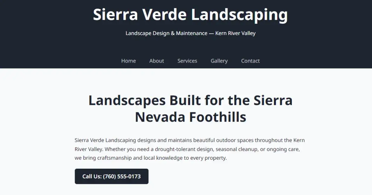 Single Page website demo preview